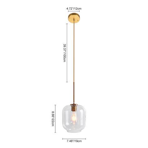 Brass Finish Mid-Century Glass Pendant Light Fixture | Chandelierias