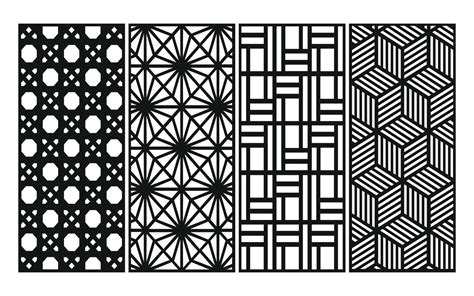 Decorative floral patterns, geometric template for cnc laser cutting ...