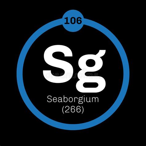 Periodic Table Element Seaborgium Icon. Stock Illustration ...