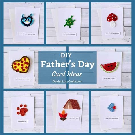 DIY Father’s Day Card Ideas, Handmade Cards - GoldenLucyCrafts