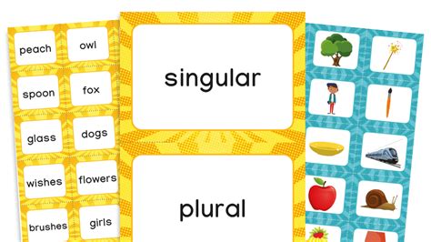 Year 1 Plural Nouns Make a Match – KS1 Grammar Games | Plazoom