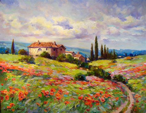 Landscape In Italy. Tuscany., Painting by Vladimir | Artmajeur