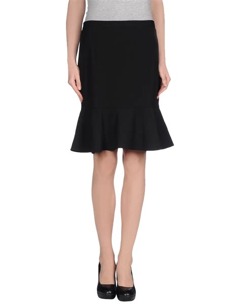 Dkny Knee Length Skirt in Black | Lyst