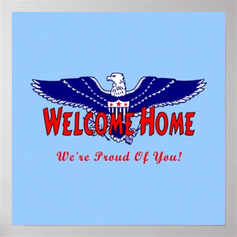 Welcome Home From The Military Poster | Zazzle