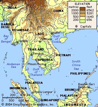 Geographical Map Of Southeast Asia Tzvwi - Large Map of Asia