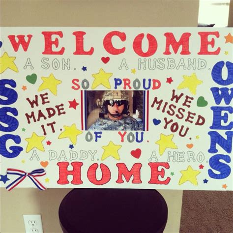 Welcome Home Poster Ideas