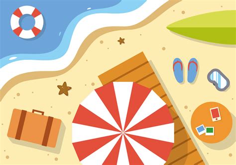 Free Summer Beach Vector Illustration - Download Free Vector Art, Stock ...