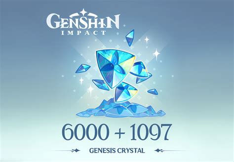 Genshin Impact - 6000 + 1097 Genesis Crystals DLC Digital Download CD ...