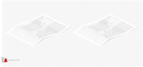 Premium Vector | Set of two realistic map of gibraltar with shadow the ...