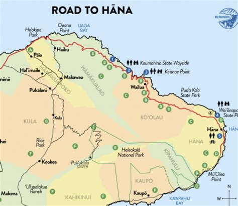 Map Of Road To Hana Maui Maui - Daune Eolande