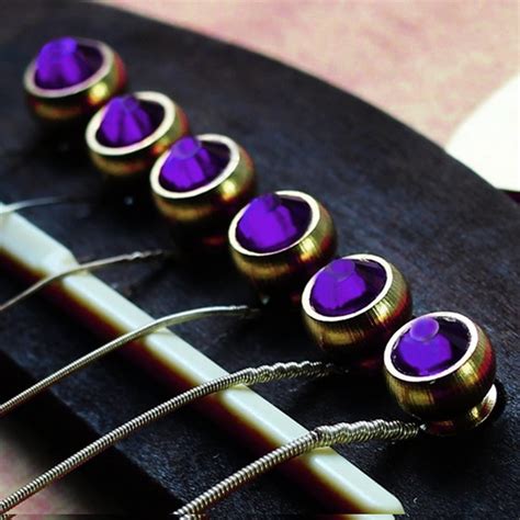 Tebru Brass Made Bridge Pin, Acoustic Guitar Bridge Pin, 6Pcs Brass ...