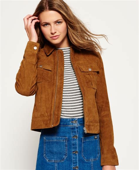 Superdry Suede Billie Bomber Jacket - Women's Womens Jackets