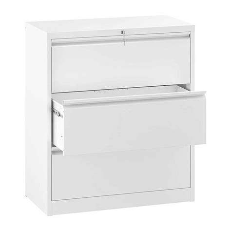 Yitahome | 3 Drawer Metal Lateral File Cabinet with Lock White