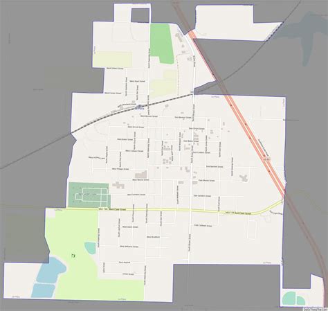 Map of La Plata city, Missouri - Thong Thai Real