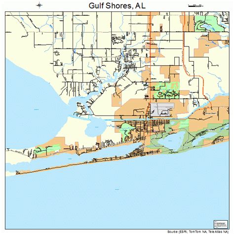 Gulf Shores Alabama Street Map 0132272