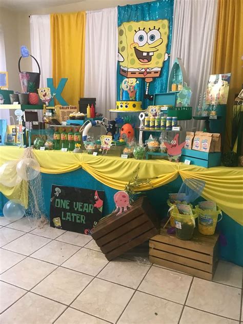 Nathan’s 1st Birthday Party | Spongebob birthday party, Spongebob ...