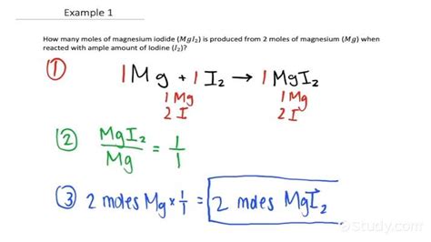 Knowing the Mole Ratio of a Reactant and Product