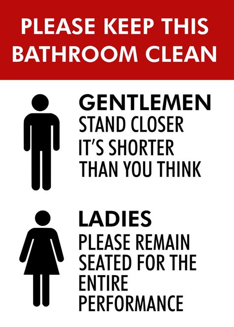 'Keep This Bathroom Clean' Poster, picture, metal print, paint by ...