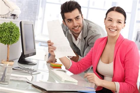 Happy people in office stock image. Image of beautiful - 35453499