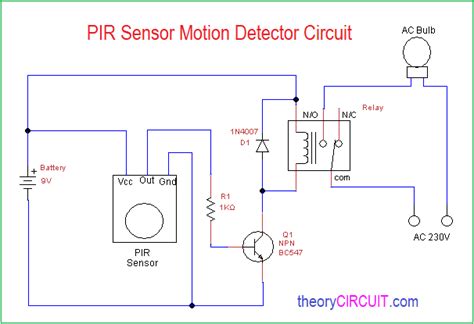 Simple Pir Sensor Circuit Diagram