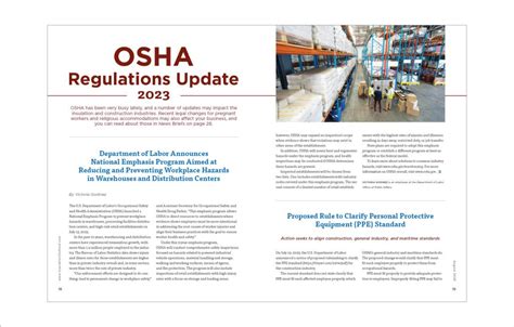 OSHA Regulations Update 2023 - Insulation Outlook Magazine