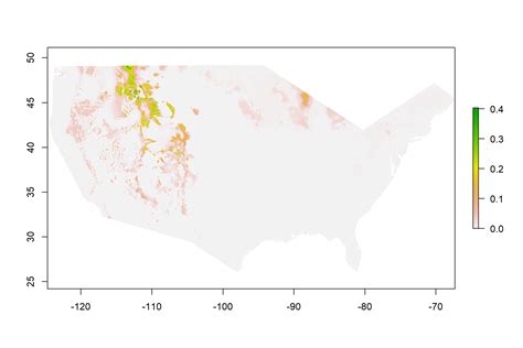 Habitat Suitability for Bison bison in The United States