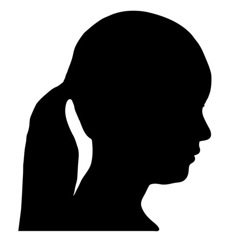 Female Side Profile Silhouette at GetDrawings | Free download