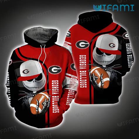 Georgia Football Hoodie 3D Jack Skellington Georgia Bulldogs Gift ...