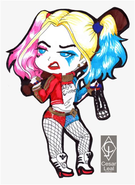 Harley Quinn Cute By Cdlu On Deviantart Banner Library - Cute Drawing ...