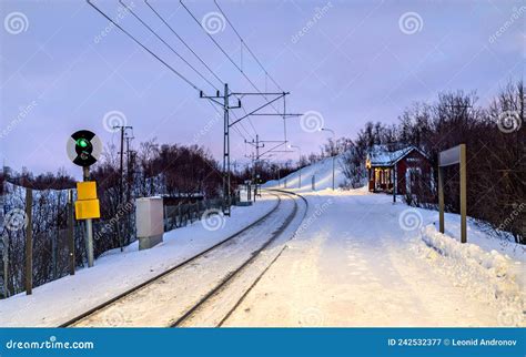 Abisko Turiststation Station in Sweden Stock Image - Image of track ...