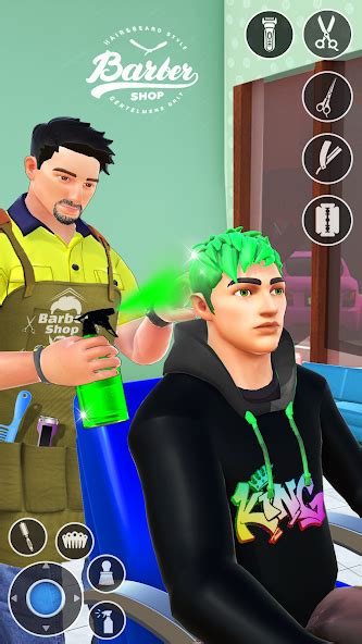 Barber shop hair salon crazy hair cutting games 3D MOD APK v29 ...