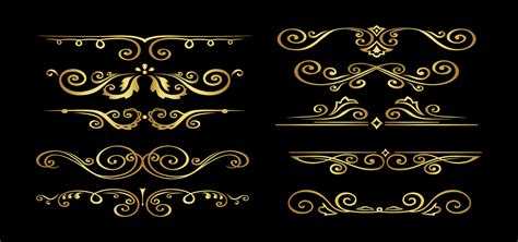 Gold dividers Vector eps 10 7451448 Vector Art at Vecteezy