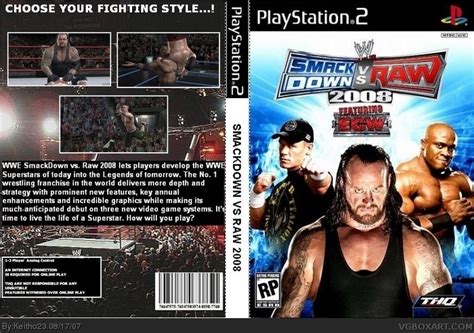 WWE SmackDown! vs. RAW 2008 PlayStation 2 Box Art Cover by Keitho23