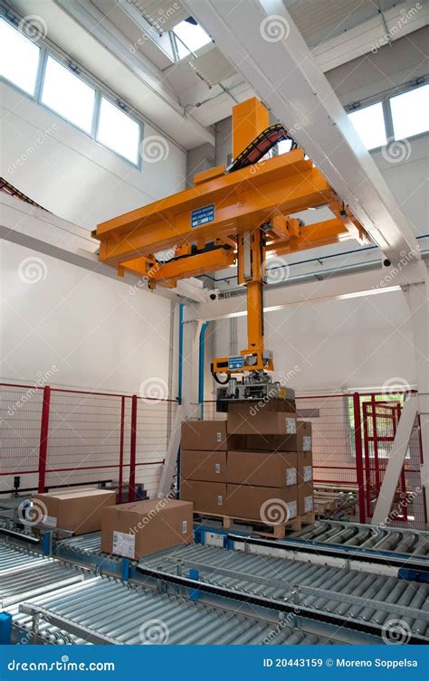 Automated Warehouse with Robots Stock Image - Image of futuristic ...