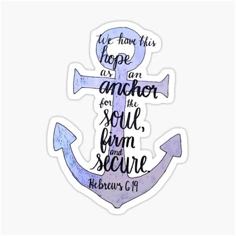 "Hebrews 6:19 Anchor" Sticker for Sale by brynnb2 | Redbubble