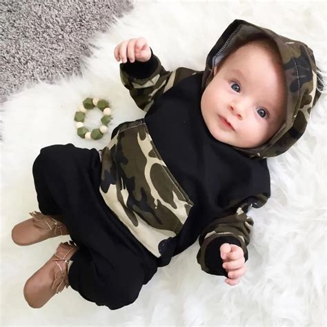 2018 Baby Boy Girl Clothing sets Hoodies Sweatshirt Camouflage Clothing ...