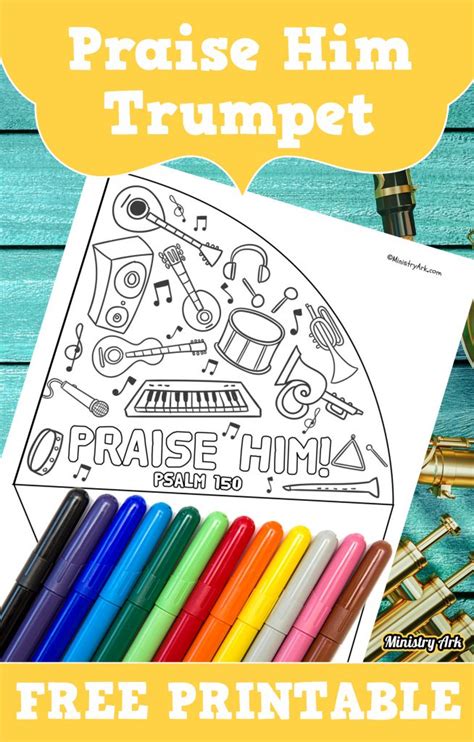 'Praise Him' Printable Trumpet Craft • MinistryArk