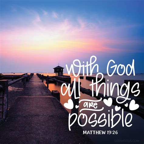 With God All Things Are Possible Wallpaper - Sarah Titus