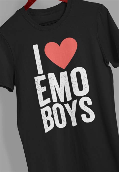 I Love Emo Boys Shirt, Emo Shirt, I Heart Emo Boys, Emo Clothing for ...