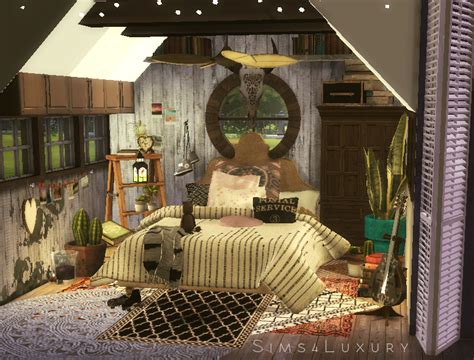 Sims 4 mods download lots bohemian bedroom | Bohemian bedroom, Sims ...