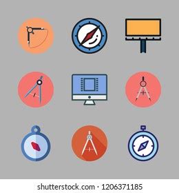 Navigate Icon Set Vector Set About Stock Vector (Royalty Free ...