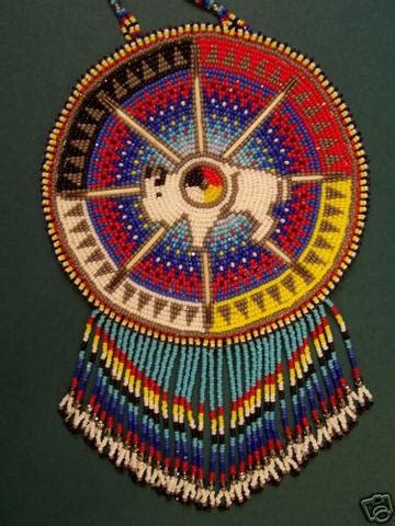 American Indian Lakota Sioux Beaded Buffalo Medallion | #17205025