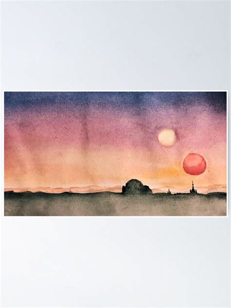 "Tatooine Sunset " Poster by MiloDraws501st | Redbubble