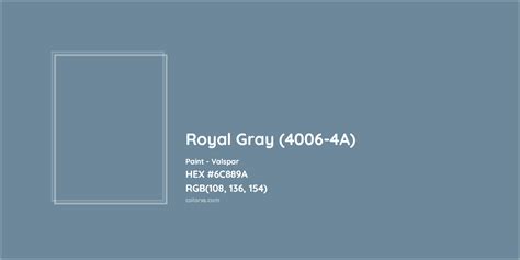 Valspar Royal Gray (4006-4A) Paint color codes, similar paints and ...