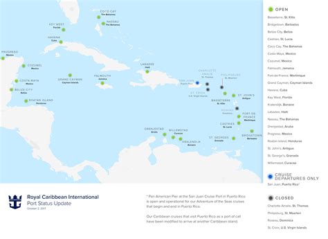 Royal Caribbean releases port status update following hurricanes ...