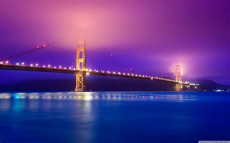 HD wallpaper: Golden Gate Bridge, night, lights | Wallpaper Flare