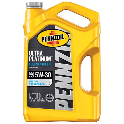 Pennzoil Ultra Platinum 5W-30 Full Synthetic Motor Oil, 5 Quart ...