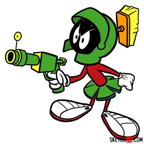 Drawing Marvin The Martian Spaceship - Go Images Site