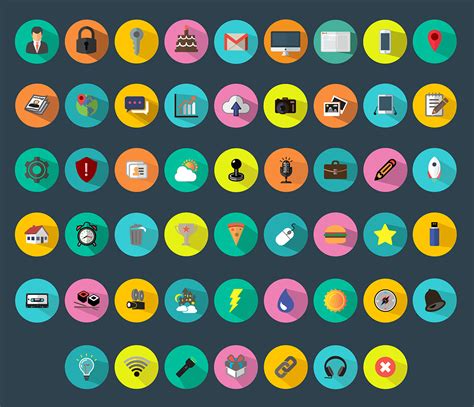 Free Flat Vector Icon set - - Fribly