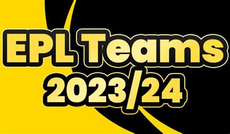 EPL Teams 2023/24 - PrideBet